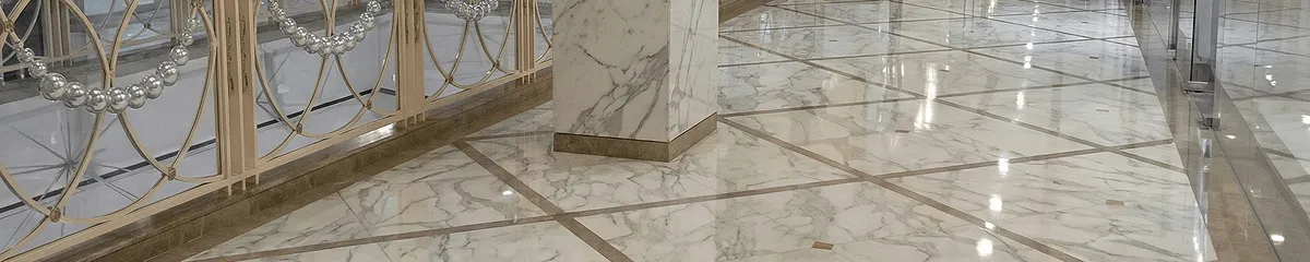 Beautiful marble floor professionally installed in Springfield, MO
